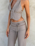 FEDRA PANT TAN PINSTRIPE