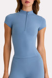 Soft Active Quarter Zip Top in Marine