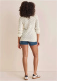 Pointelle Pullover Beige