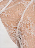Lace Long Sleeve Top White