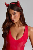 Devil Horns Headband in Fire Red