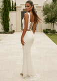 Sunset Evening Lace Two Piece Cream