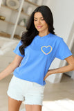 Pencil Heart Blue Graphic Tee