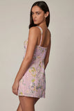 Embellished A line Mini Dress in Soft Pink