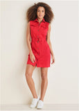 Colored Twill Utility Dress Scarlet