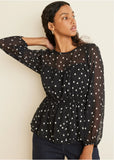 Sheer Beauty Blouse Dolce Vita Dot