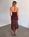 ZINNIA MIDI SKIRT CHOCOLATE