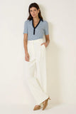 Catie Ribbed Polo Top