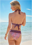 Triangle Halter Top Royal Mosaic