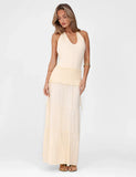 DENALI HALTER DRESS NEUTRAL BONE
