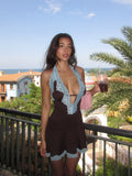 TALIYAH MINI DRESS CHOCOLATE