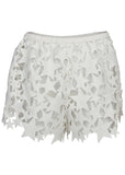 Star Lace Cover Up Shorts White