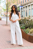 Haven White Eyelet Lace Pants