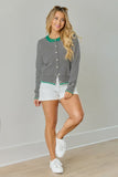 Patricia Green Trim Striped Cardigan SALE