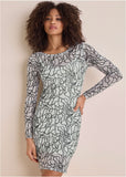 Long Sleeve Mesh Mini Linear Rose