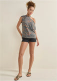 Camo Lounge Top Green Multi