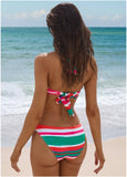 Belize Underwire Bikini Top Watercolor Stripe