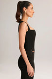 Modal Square Neck Top in Black
