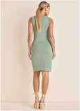 Button Detail Dress Iceberg Green