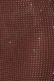 Embellished Mid Rise Maxi Skirt in Espresso