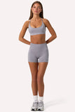 Super Sculpt Seamless Crossback Sports Bra in Grey Marl
