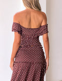 DENALI TOP BROWN DOT