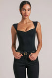 Sweetheart Neck Bodysuit in Black