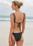 Strappy Bikini Bottom Black Beauty