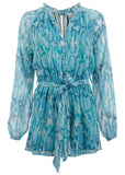 Crinkle Chiffon Romper Water Snake