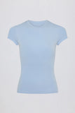 Cut Out Longline T Shirt in Sky
