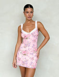 AMARAN MINI DRESS PINK FLORAL WILD FLOWER