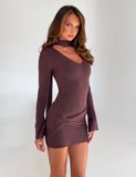 RENNER MINI DRESS CHOCOLATE