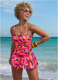 Venice Skirted Swim Dress Tropical Jungle