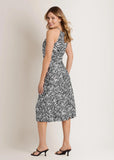 Two Piece Halter Skirt Set Zebra Print