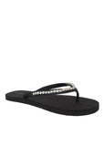Rhinestone Flip Flop Sandals Black