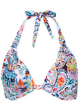 Goddess Push Up Halter Top Fiesta Floral