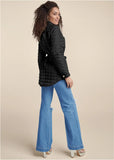 Faux Leather Shacket Black