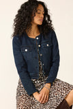 Collarless Trucker Jacket
