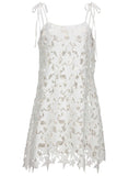 Star Lace Cover Up Dress White