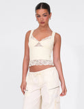 DIONE LACE TOP YELLOW BUTTER SOFT BUTTER