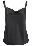 Cowl Neck Tank Jet Black