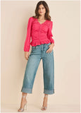 Lacquared Lace Long Sleeve Azalea