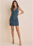 Denim Mini Dress Medium Wash