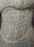 Secrets Out Embellished Gown Pearl