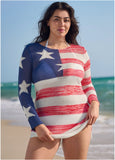 Graphic Knit Tunic Cover Up American Dream