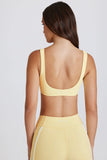 Soft Active Twist Front Sports Bra in Lemon
