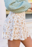 Tonya Orange Floral Skort