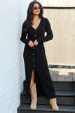 Alannah Black Button Front Sweater Dress SALE