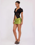 KAYE SKIRT GREEN GREEN SEQUIN
