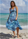 Cover Up Dress Denim Patchwork